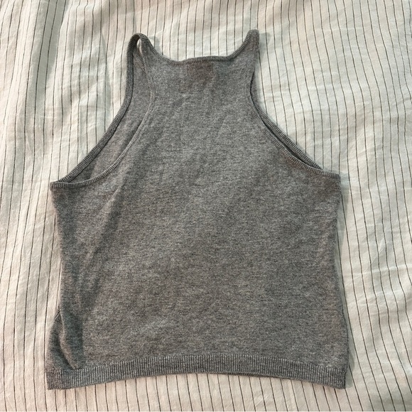 Staud Women’s Heather Gray Ayana Ribbed Knit Tank Top - Picture 8 of 9